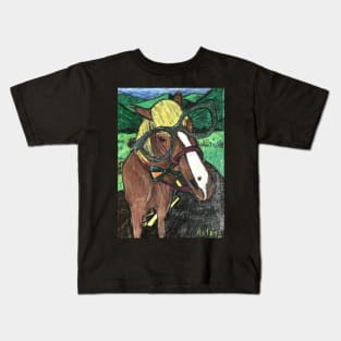 Path to horse play by Riley Kids T-Shirt